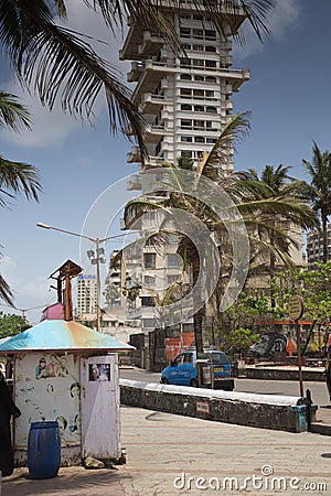 Bandra (Marathi: à¤µà¤¾à¤‚à¤¦à¥à¤°à¥‡) West Mumbai Beach Editorial Stock Photo